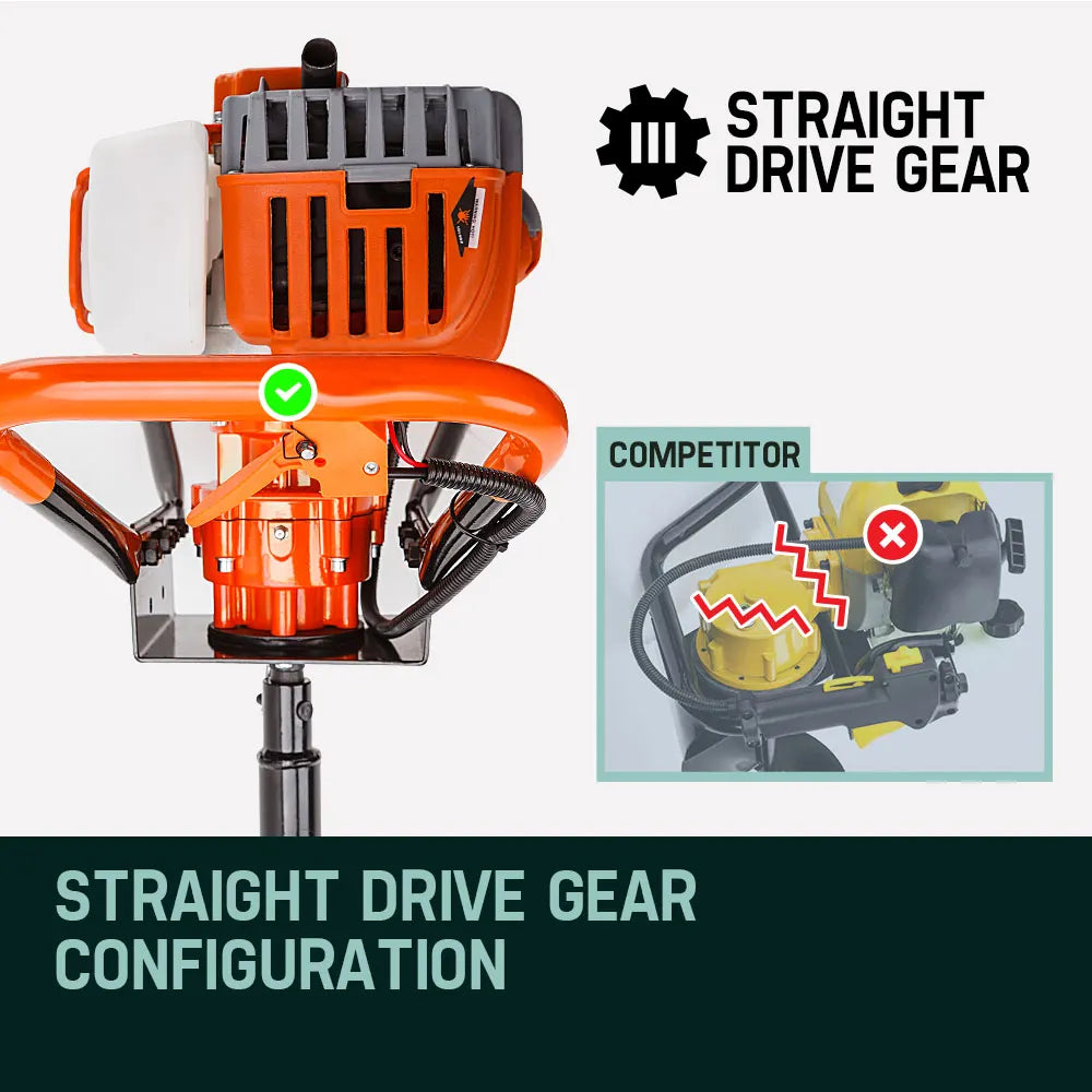 Post Hole Digger 88CC Posthole Earth Auger Fence Borer Petrol Drill Bit